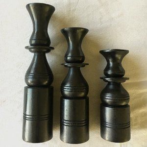 Wood Candleholders Set of 3